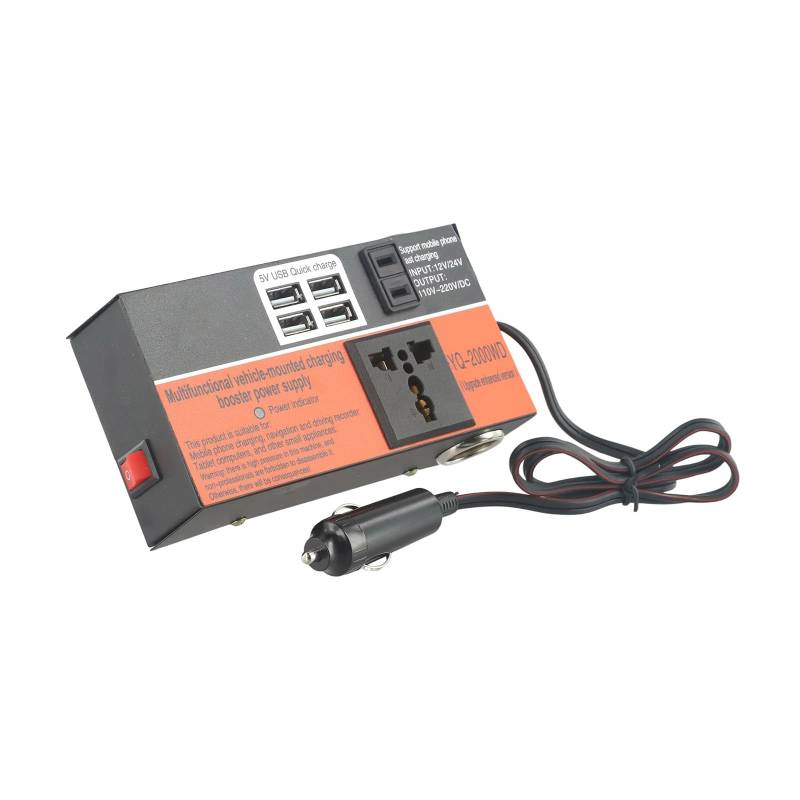 CPAOWEHF Hocheffizienter Fahrzeug Auto Wechselrichter Sicherer Und Stabiler 12 V Bis 110 V/24 V Bis V 1500 W Netzteil Mit 4 Ladeanschlüssen von CPAOWEHF