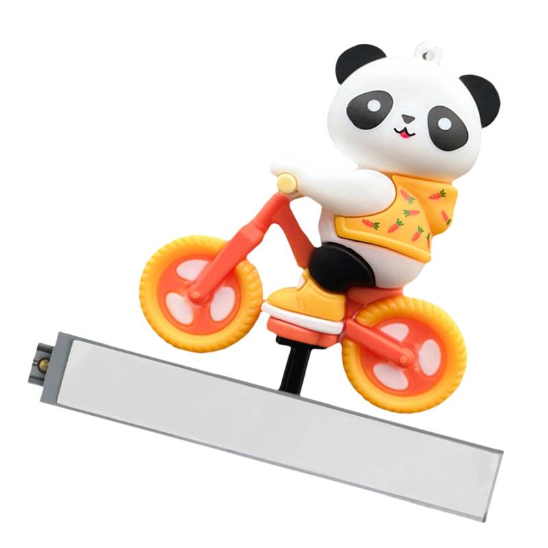 CPAOWEHF Kreative Mittelkonsole Bildschirm Auto Ornament Radfahren Panda Schiebe Cartoon Puppen Auto Innendekoration von CPAOWEHF