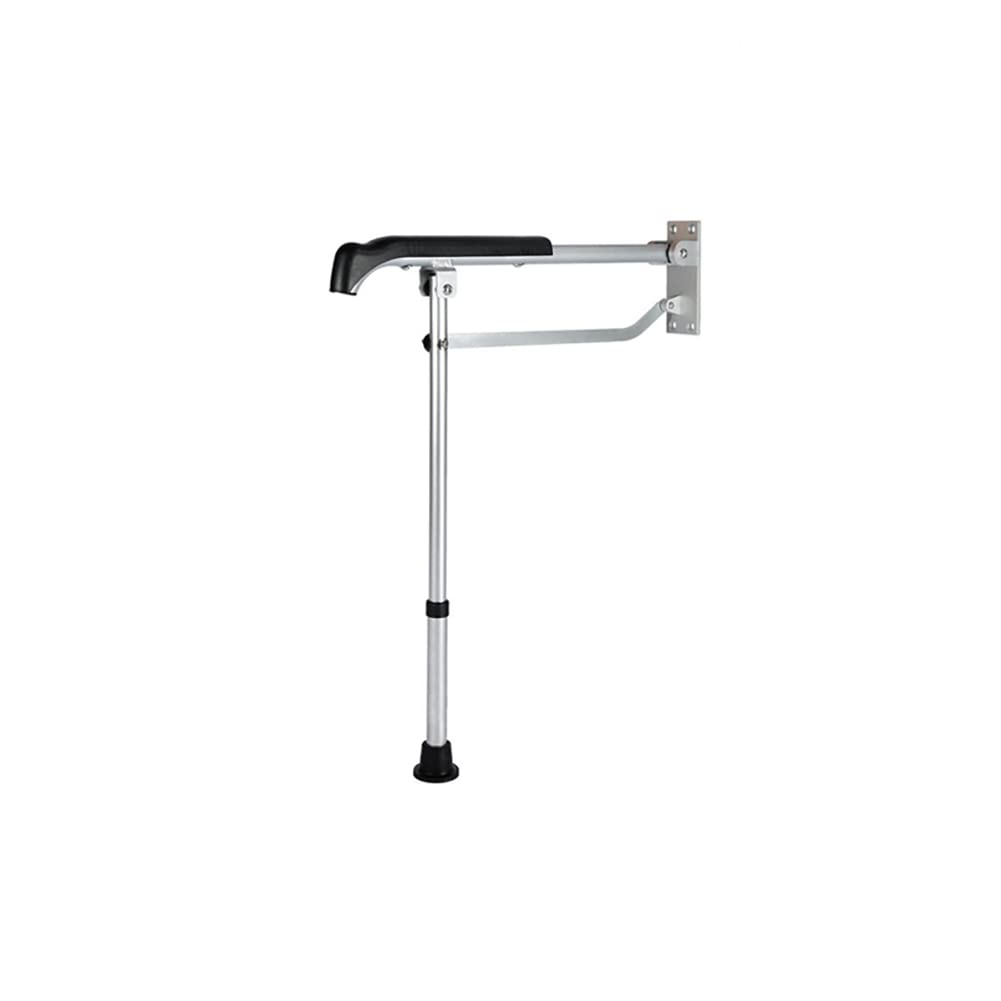 WC-Handlauf, klappbarer WC-Haltegriff, WC-Hilfsmittel, Haltegriffschiene, 60 cm, WC-Armlehnen mit Stützstange, höhenverstellbarer, an der Wand montierter Aluminium-Handlauf for ältere, behinderte und von CPCPC