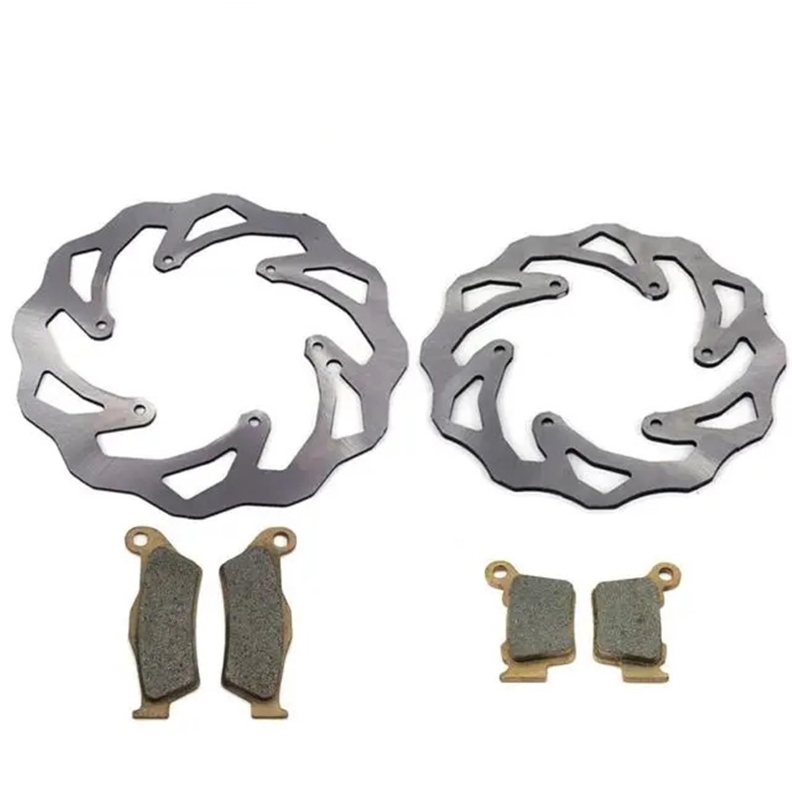 Motorrad-Bremsscheibe Motorrad-Bremsscheiben-Set vorne und hinten, kompatibel mit SX SXC SXF EXC EXCF XC F XCW Supermoto 125 250 300 350 450 500 1998–2020(Front brake disk+Pads set) von CPNTDSAZ