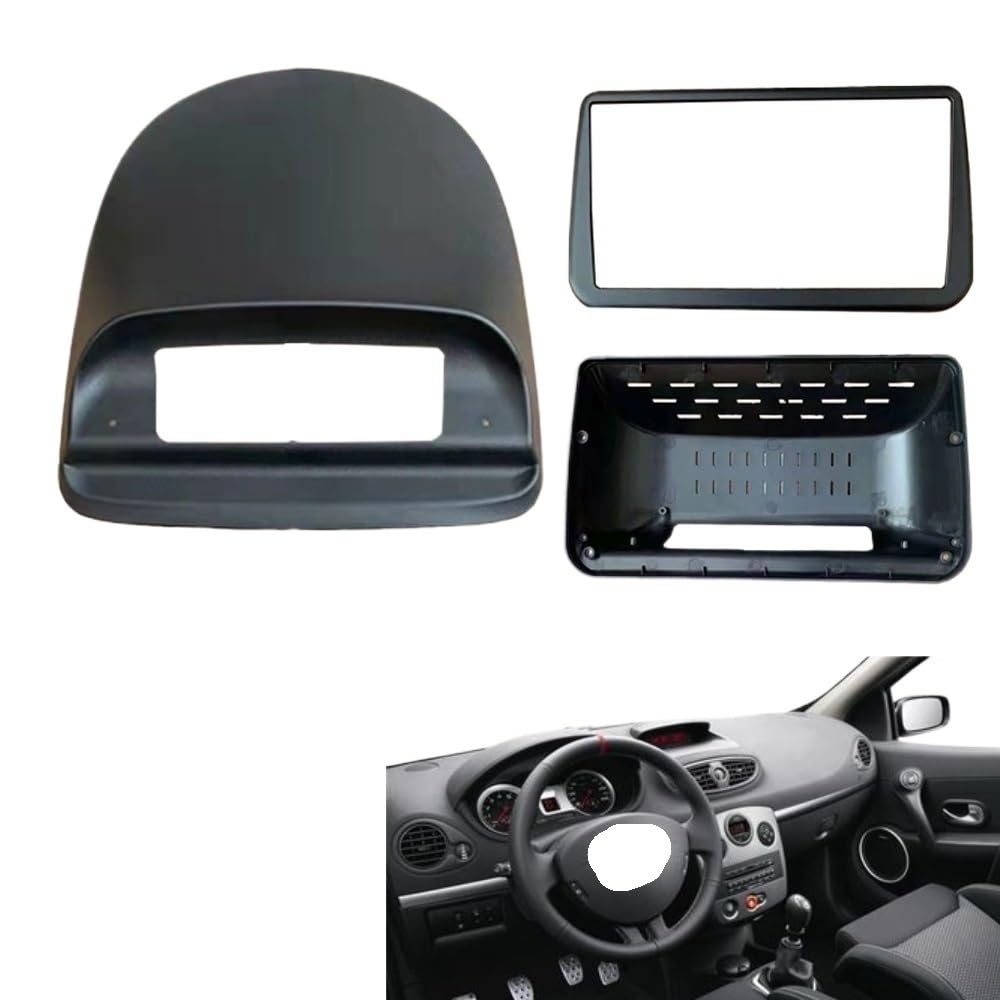 Ich liebe Deutschland 9-Zoll-Auto-Facia-Doppel-Din-DVD-Rahmen, Audio-Fitting-Adapter, Armaturenbrett, passend for Renault Clio 3 Clio3 2006 2007– 2019. Auto 2 Din Autosoundsystemrahmen(Frame) von CPOCZKCF