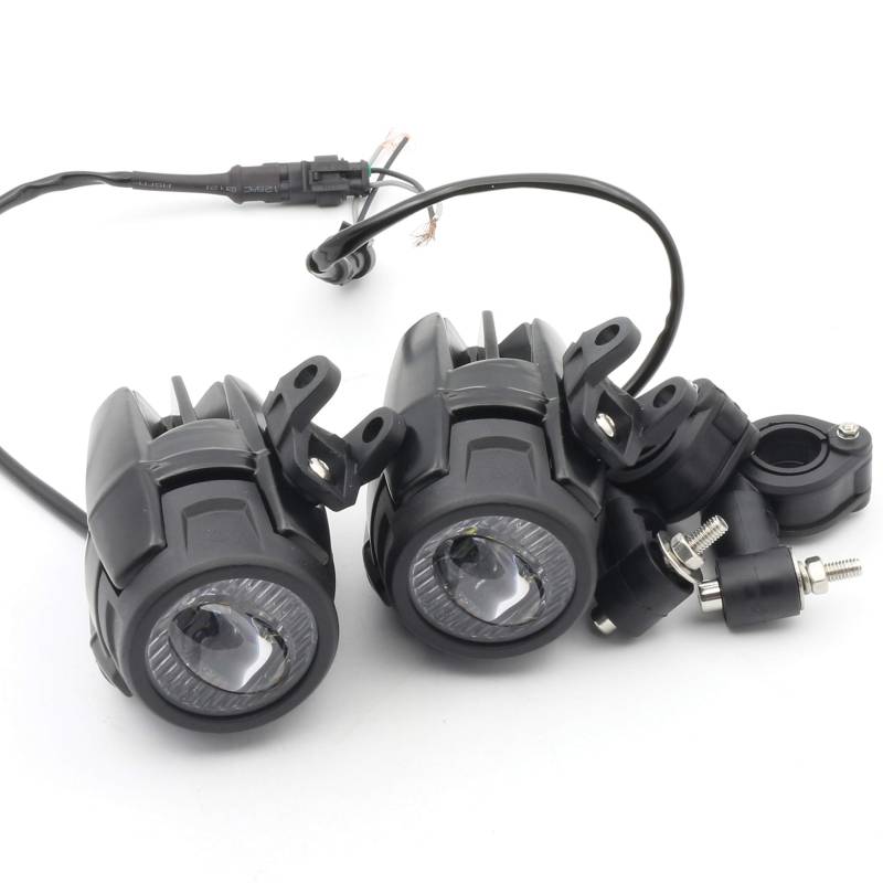 CPOWACE Zusätzliche Motorrad LED Scheinwerfer, 2 Stück LED Motorrad Nebel Licht Zusatzscheinwerfer,with E-Mark E-Prüfzeichen,Mit für Universal Motorrad von CPOWACE