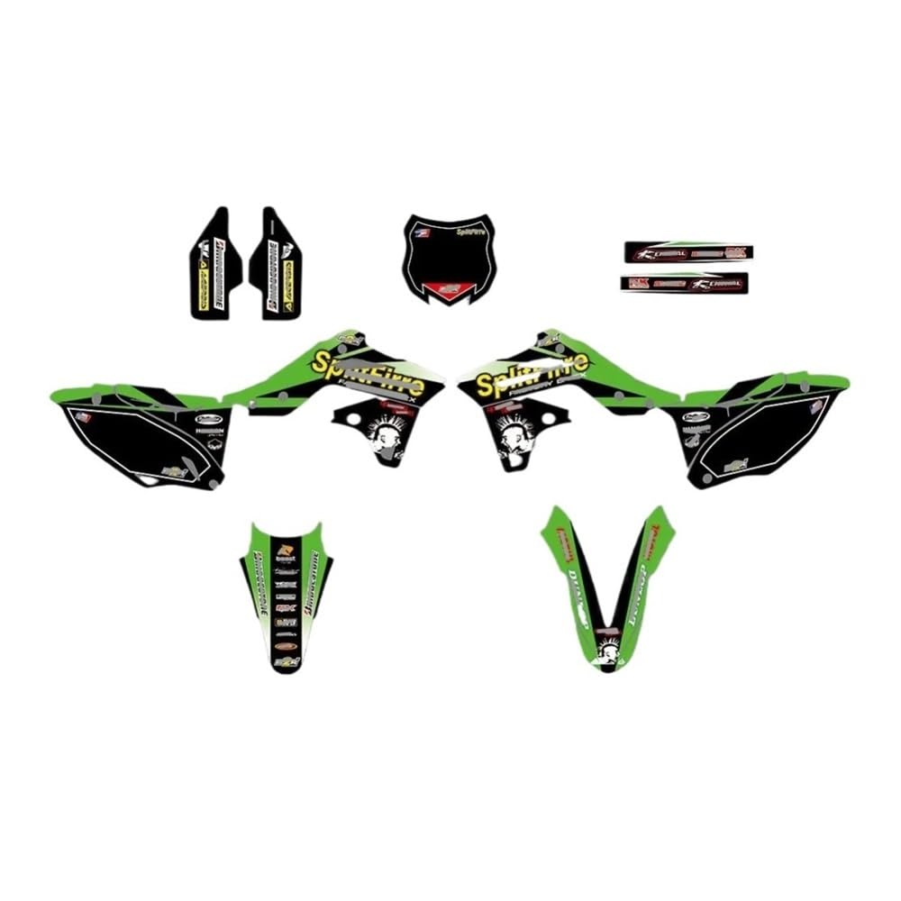 Moto Réservoir Pad Motorrad Verkleidung Aufkleber Grafiken Embleme Abziehbilder Hintergrund Kit Für Ka&wasaki KX250F KXF250 KXF 250 2013 2014 2015 2016 KX 250F von CPSIKJJ