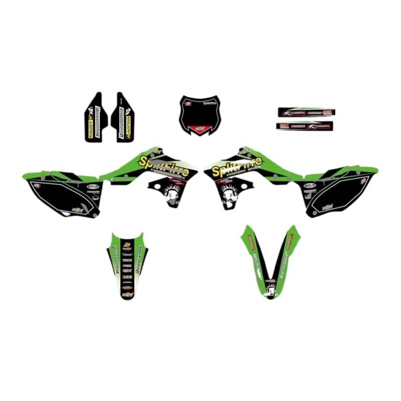 Moto Réservoir Pad Motorrad Verkleidung Aufkleber Grafiken Embleme Abziehbilder Hintergrund Kit Für Ka&wasaki KX250F KXF250 KXF 250 2013 2014 2015 2016 KX 250F von CPSIKJJ