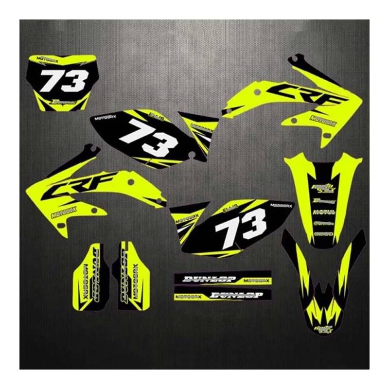 Moto Réservoir Pad Motorrad Verkleidung Aufkleber Grafiken Team Aufkleber Hintergrund Kits Für CRF250R CRF 250 2004 2005 2006 2007 2008 2009 CRF250 von CPSIKJJ