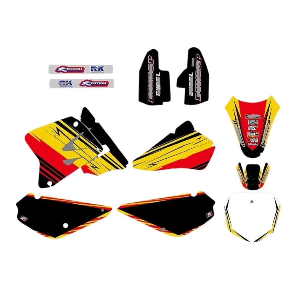 Motorrad-Verkleidungs-Aufkleber-Set für Su&zuki RM85 2001 2002 2003 2004 2005 2006 2007 2008 2009 2010 2011-2018 RM-85 Motorrad-Aufkleber von CPSIKJJ