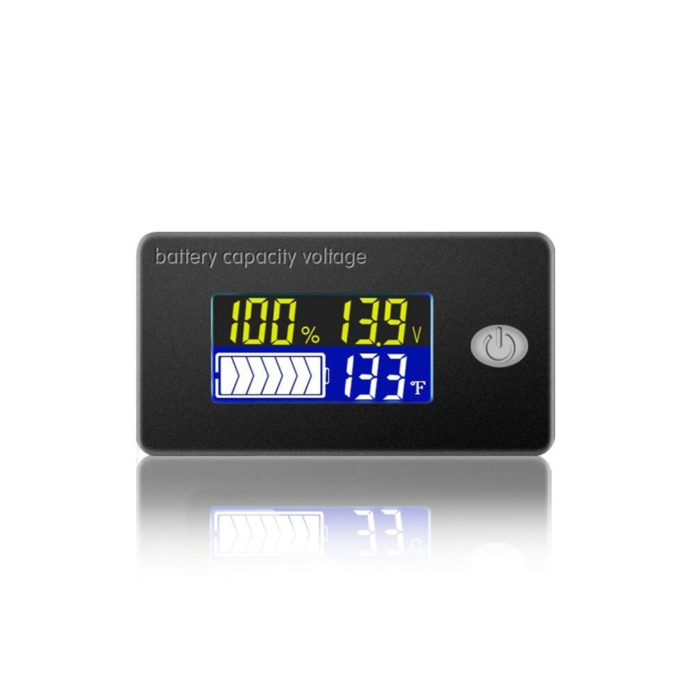 CPTDCL 4 in 1 Blei Batterie Kapazität Meter Voltmeter Thermometer Batterie Kraftstoffanzeige Anzeige Spannungsüberwachung von CPTDCL