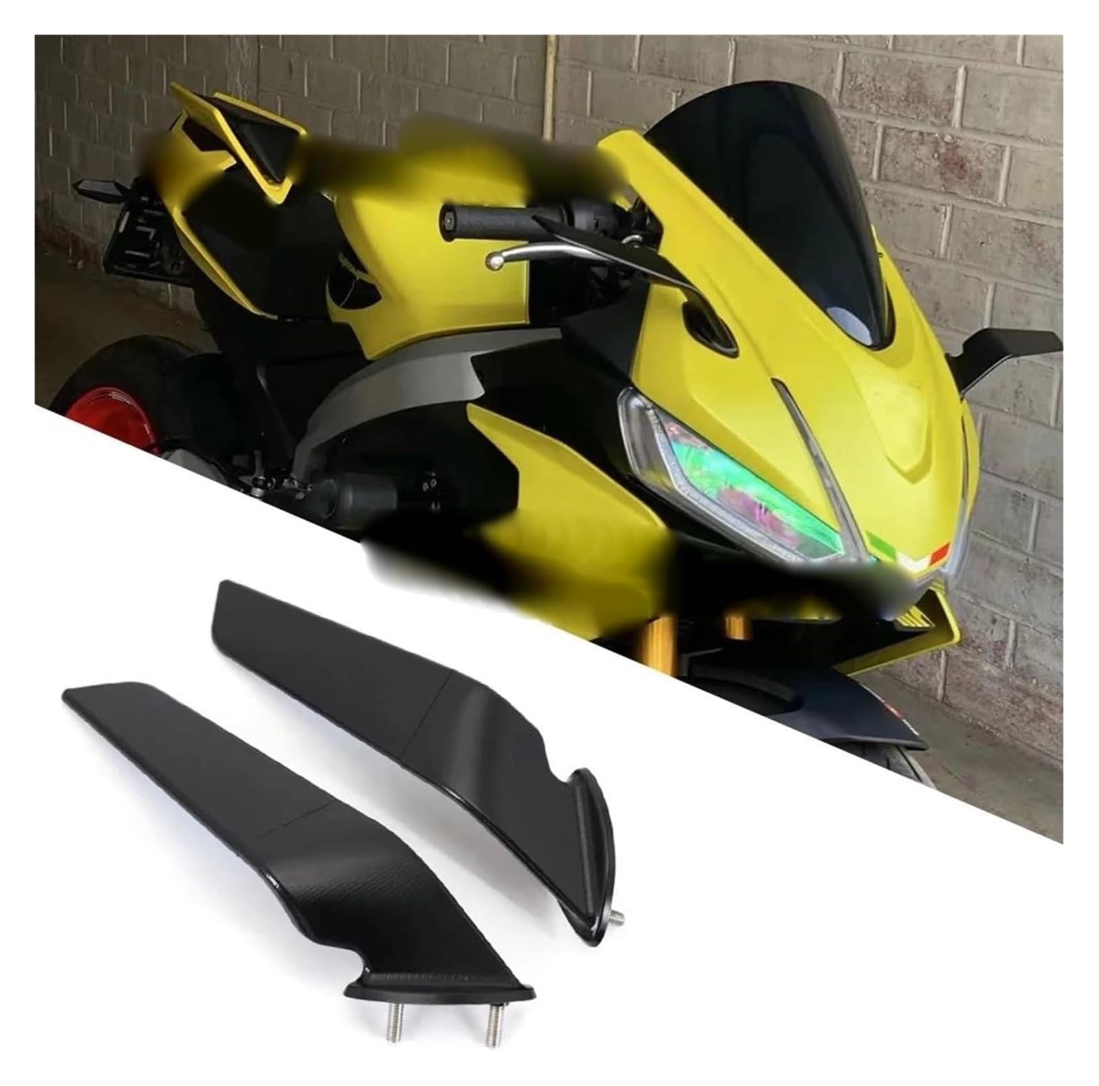 Motorrad Lenkerspiegel Für A&prilia RS660 RSV4 1100 Stealth Spiegel Sport Winglets Spiegel Einstellbare Spiegel Motorrad Rückspiegel von CPZPMFMKBG