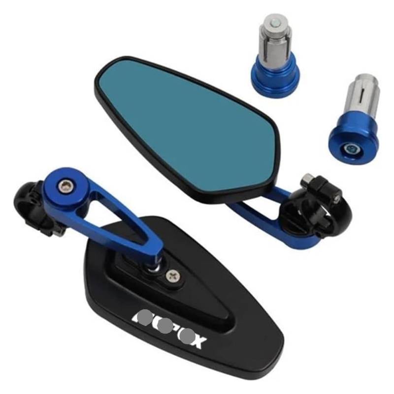 Motorrad Lenkerspiegel Für AEROX155 AEROX 155 2015-2021 Motorrad Rückspiegel Motorrad Aluminium Rückansicht Griff Bar End Seite Rückspiegel(Blue B7) von CPZPMFMKBG