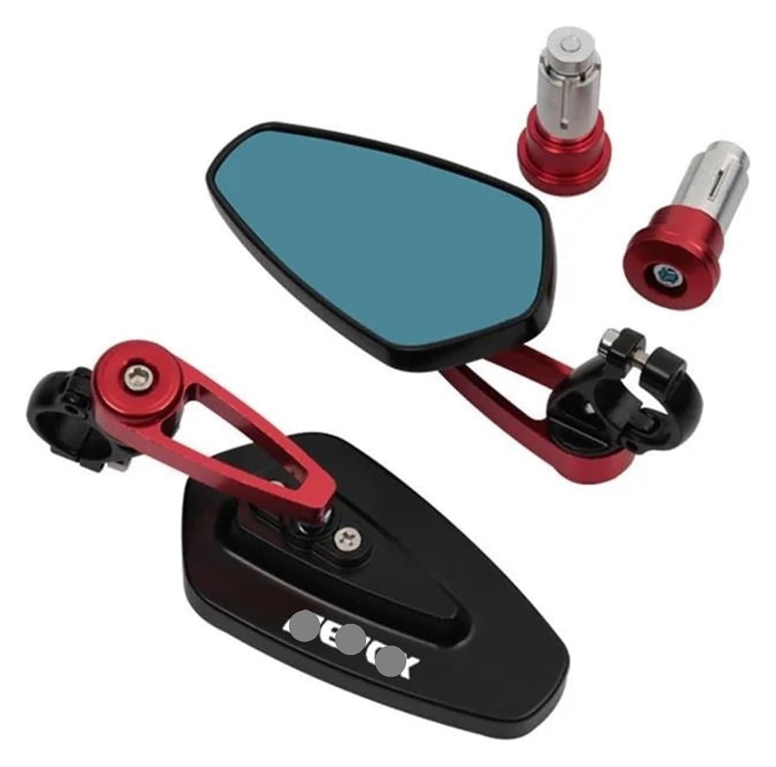 Motorrad Lenkerspiegel Für AEROX155 AEROX 155 2015-2021 Motorrad Rückspiegel Motorrad Aluminium Rückansicht Griff Bar End Seite Rückspiegel(Red B8) von CPZPMFMKBG