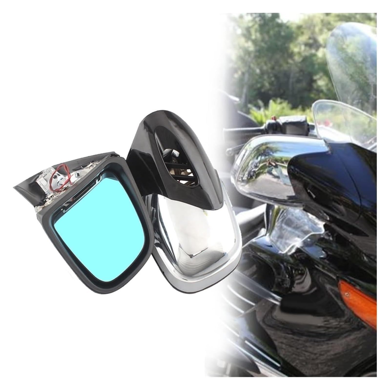 Motorrad Lenkerspiegel Für BM&W K1200 K1200LT K1200M 1999-2008 Motorrad Halterung Rückspiegel Seitenspiegel Motorrad Bar Endspiegel von CPZPMFMKBG