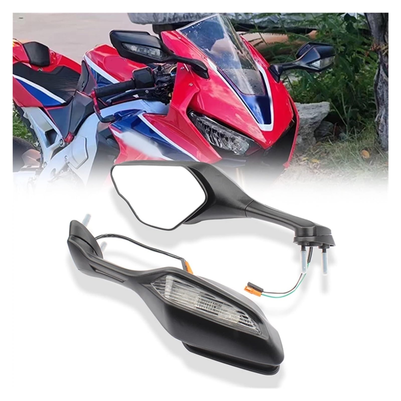 Motorrad Lenkerspiegel Für CBR 1000 RR CBR1000RR 2017 2018 2019 2020 2021 MOTO Zubehör Motorrad Rückspiegel von CPZPMFMKBG