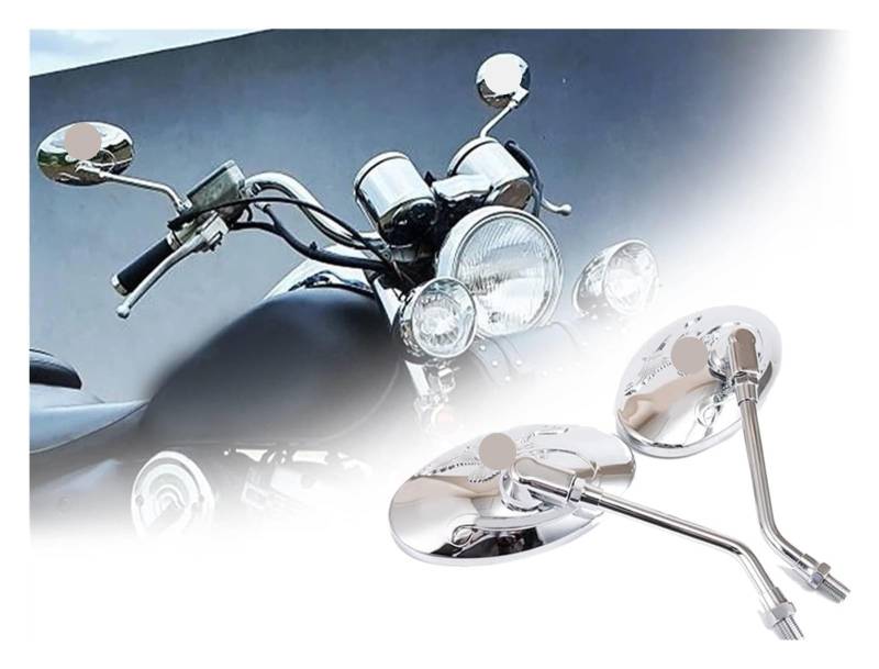 Motorrad Lenkerspiegel Für K&awasaki Für Vulcan 900 1500 S650 Vn900 Motorrad Rückspiegel Aluminium Klarglas Spiegel Bar End Spiegel von CPZPMFMKBG