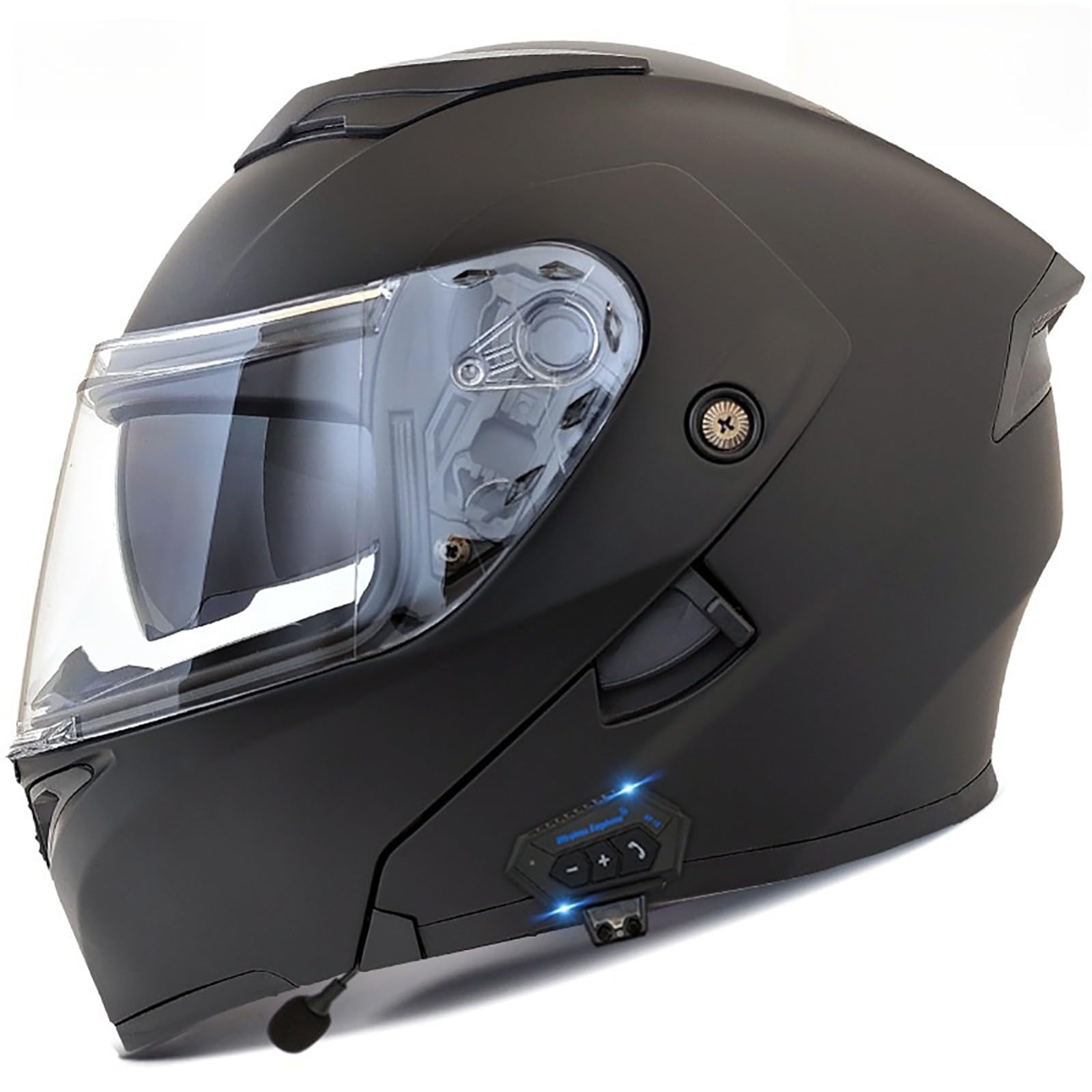 Klapphelm Mit Bluetooth Motorradhelm Klappbar Motorrad Helm Integralhelm Mit Doppelvisier Sturzhelm Für Erwachsene Frauen Und Männer C,L(59-60CM) von CQHZCL