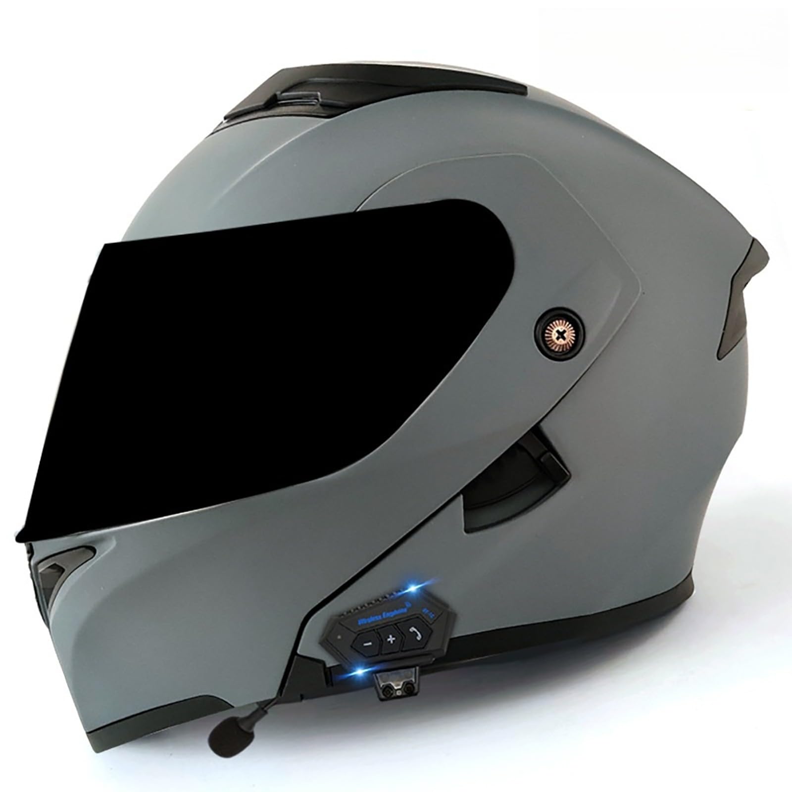 Klapphelm Mit Bluetooth Motorradhelm Klappbar Motorrad Helm Integralhelm Mit Doppelvisier Sturzhelm Für Erwachsene Frauen Und Männer D,L(59-60CM) von CQHZCL