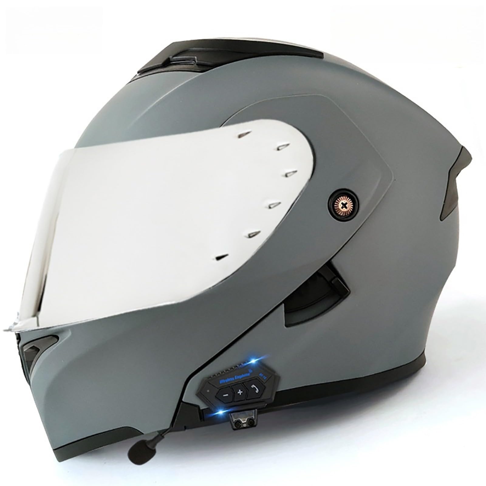 Klapphelm Mit Bluetooth Motorradhelm Klappbar Motorrad Helm Integralhelm Mit Doppelvisier Sturzhelm Für Erwachsene Frauen Und Männer G,L(59-60CM) von CQHZCL