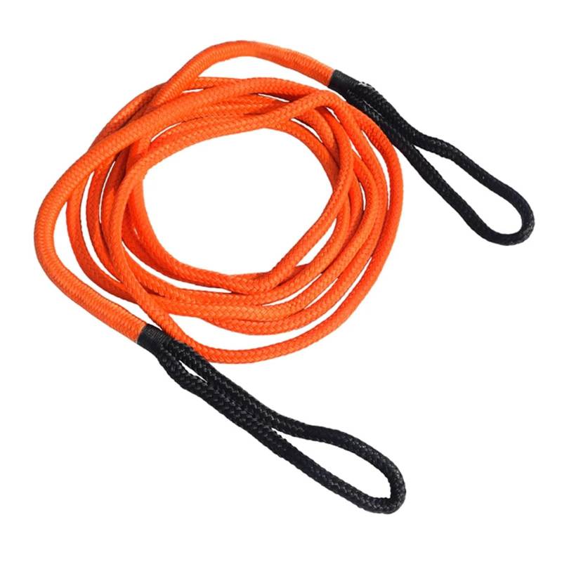 Abschleppseil 12 mm * 6 m (1/2 Zoll * 20 Fuß) BergungsseilDoppelt geflochtenes kinetisches Nylonseil Synthetisches Windenseil-Kit(Orange) von CQJJXKYC