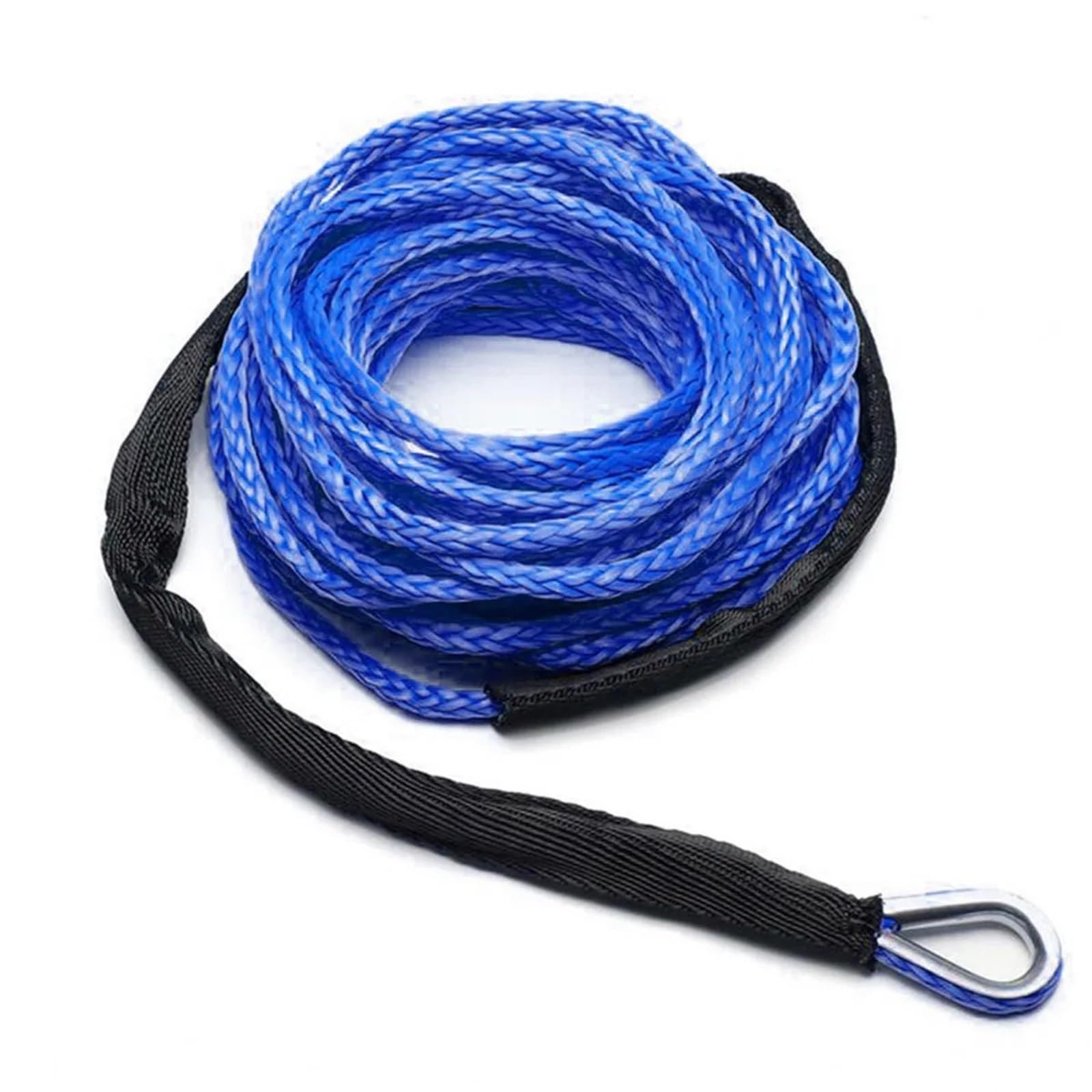 Abschleppseil 12mm x 25m Offroad 4X4 Autozubehör synthetische Windenseilfaser Synthetisches Windenseil-Kit(12mmX25m Blue) von CQJJXKYC