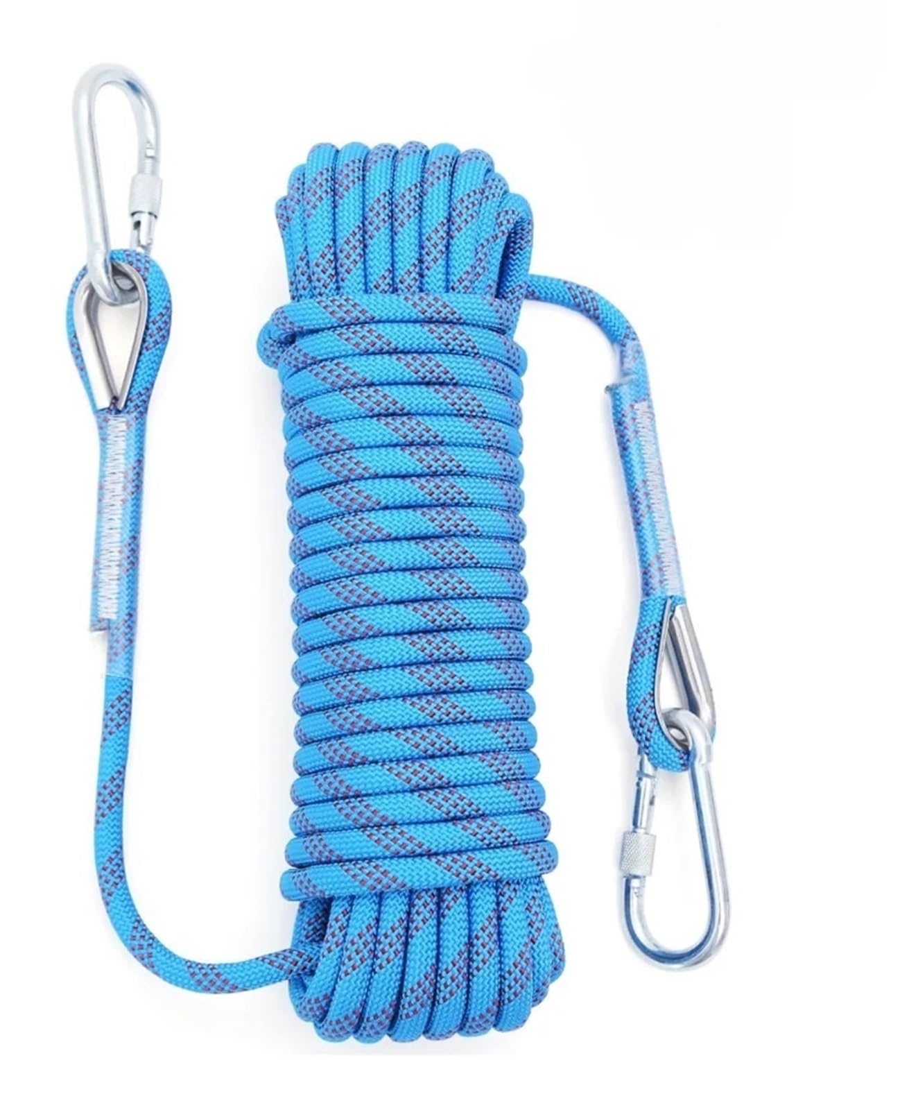 Abschleppseil 20 m Outdoor Rettungsseil Bergsteigen Sicherheitsseil Bergsteigen Sicherheit Flucht Hilfsseil Wildwandern Überlebensausrüstung Synthetisches Windenseil-Kit(Blue) von CQJJXKYC