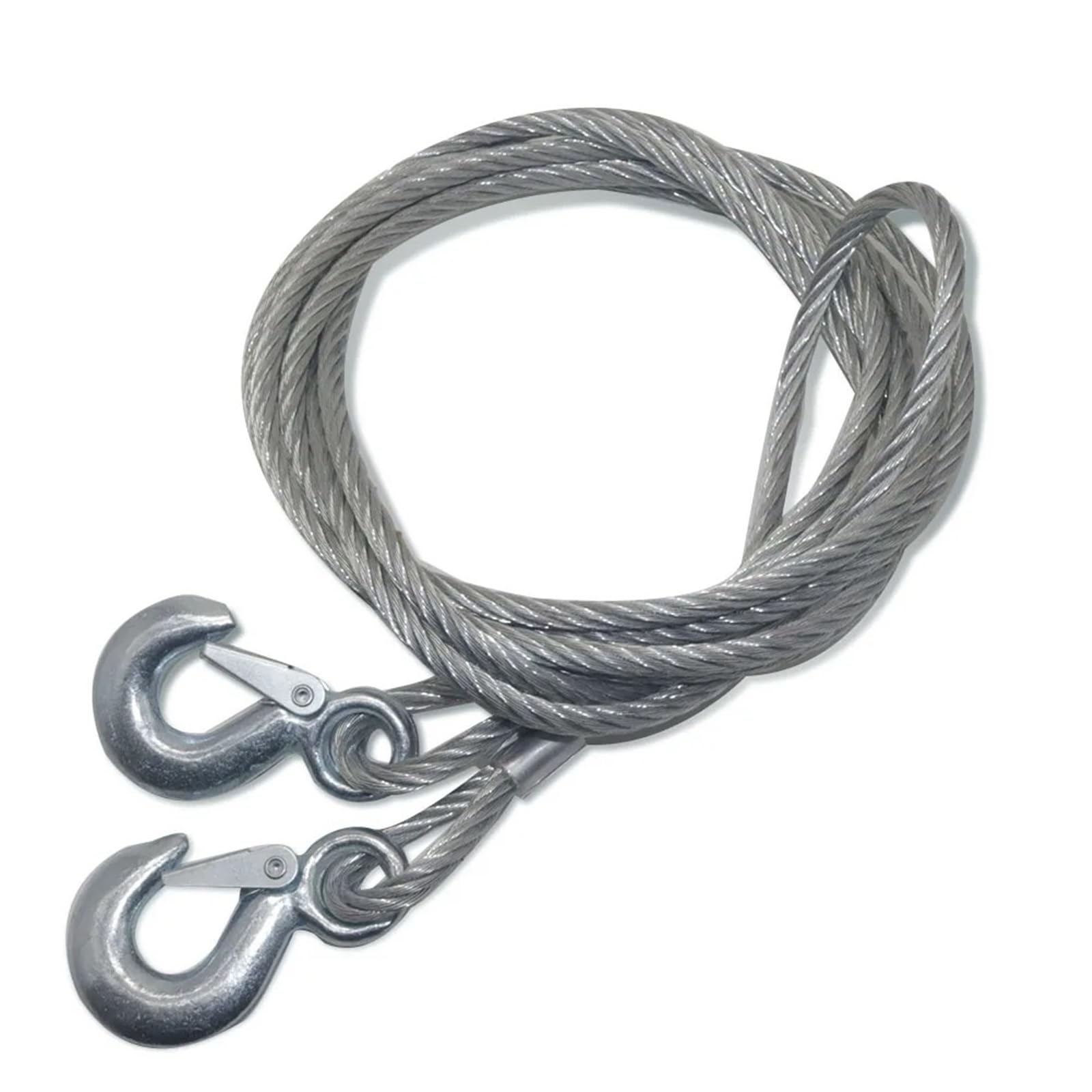 Abschleppseil 4 m 3 Tonnen Stahldrahtseil 4 Meter 8 Tonnen reflektierender Anhängerhaken Nylon 4 Meter 10 Tonnen Anhängerseil Wohnmobilzubehör Synthetisches Windenseil-Kit(Steel Rope 4m 3 Tons) von CQJJXKYC