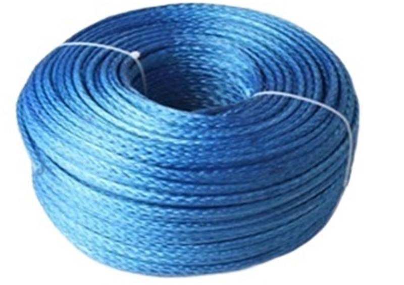 Abschleppseil 6000 kg 8 mm 5/16 Zoll geflochtenes Marinewindenseil 5 m/10 m Synthetisches Windenseil-Kit(5m Blue) von CQJJXKYC