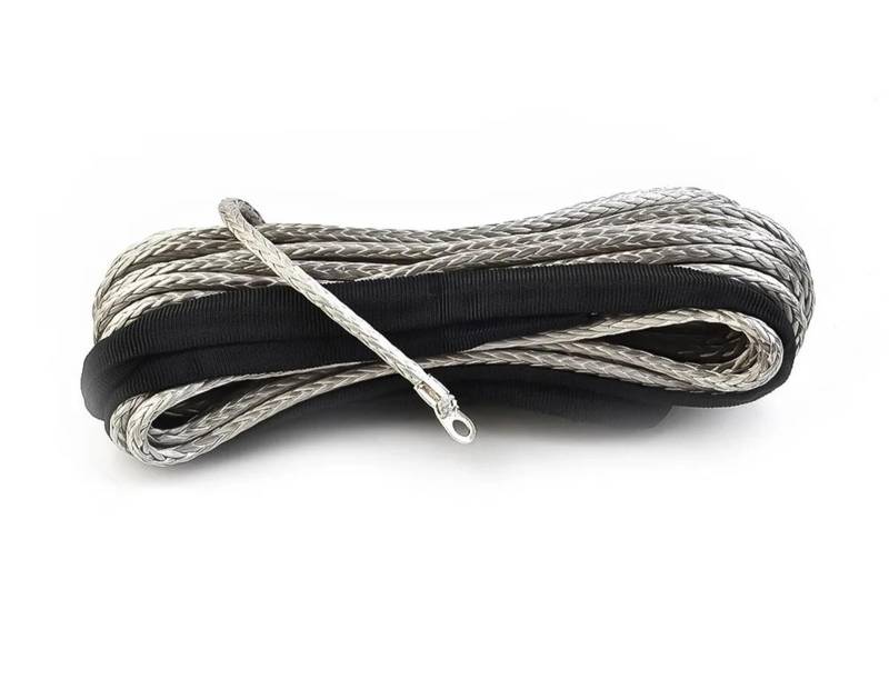 Abschleppseil Windenseil-String-Line-Kabel mit Mantel, graues Synthetisches Schleppseil, ATV, UTV, Synthetisches Winden-Line-Kabel, 15 m Synthetisches Windenseil-Kit von CQJJXKYC