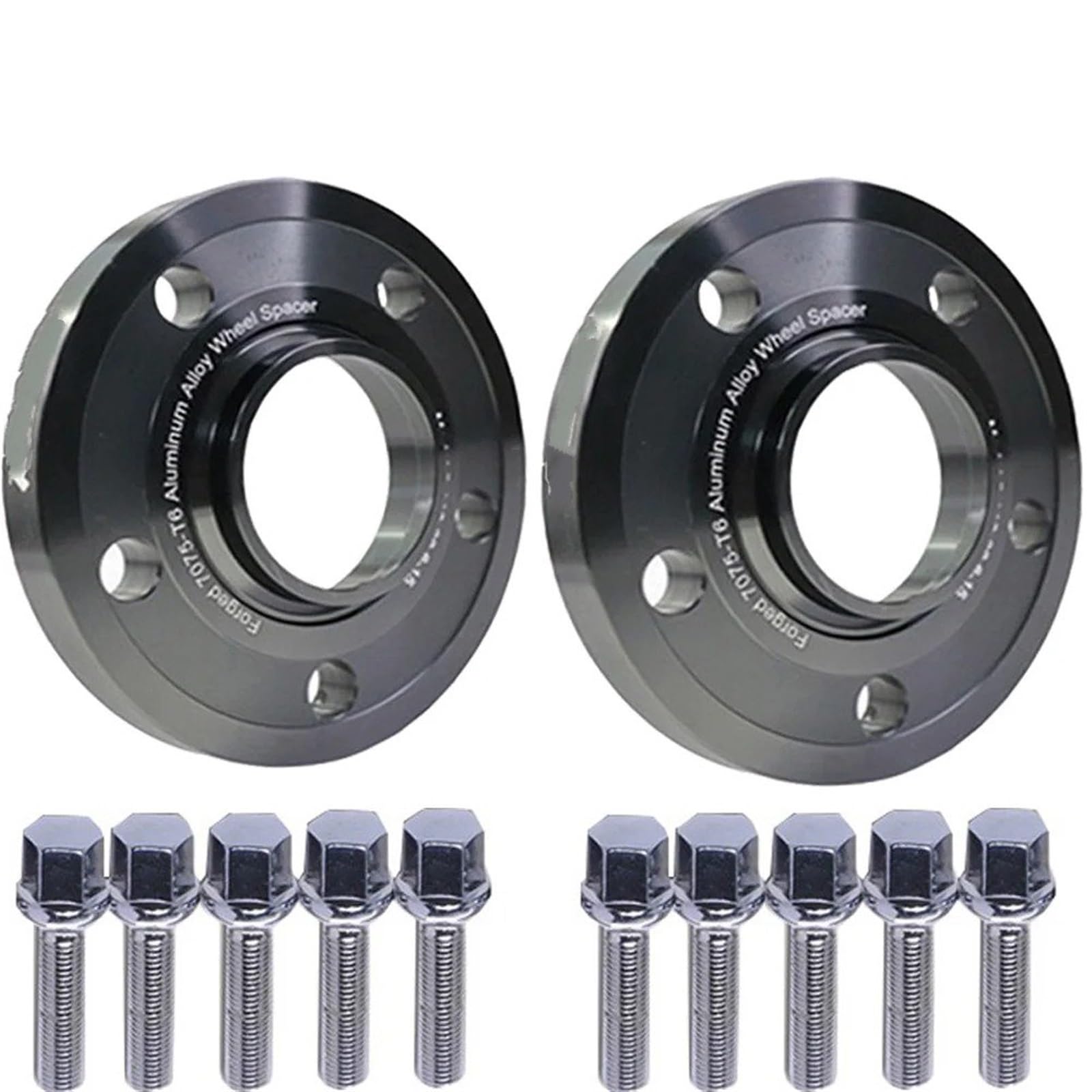 Auto-Rad-Distanzscheiben Für Benz Spurverbreiterungen 5x112 CB 66,6mm Felgen Adapter Geschmiedete Aluminium Legierung 2 Stück Auto Spurverbreiterung(2pcs Adapter 15mm-BK) von CQRBNE