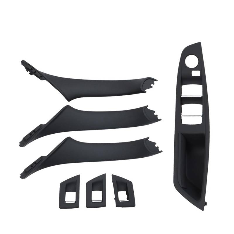 Autoinnentürgriffe Für F10 F11 F18 520 523 525 528 530 RHD Rechts Fahrer Innentür Fenster Schalter Panel Pull Griff 7PCS Set Autoinnenraum Innen Türgriff(Model B Black) von CQRBNE