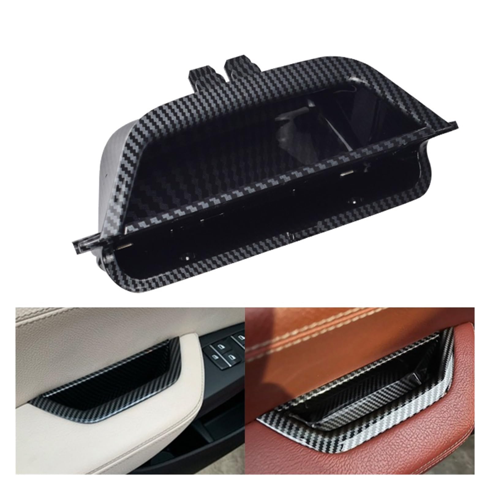 Autoinnentürgriffe Für X3 X4 F25 F26 Auto Links Rechts Innen Tür Griff LHD Innere Tür Panel Griff Pull Trim Abdeckung Autoinnenraum Innen Türgriff(Carbon Fiber) von CQRBNE