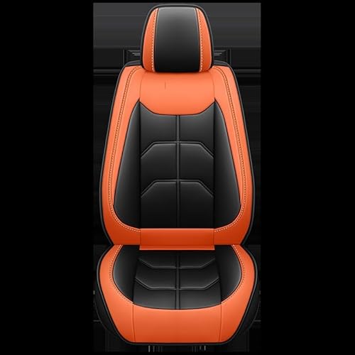 Autositzbezüge 1 PC Für Civic Für Stadt Für CRV Für CRZ Für Accord Für Elysion Für Fit Für Jade Für Jazz Universal PU Leder Auto Sitz Abdeckung Auto-Schonbezüge(Black Orange) von CQRBNE