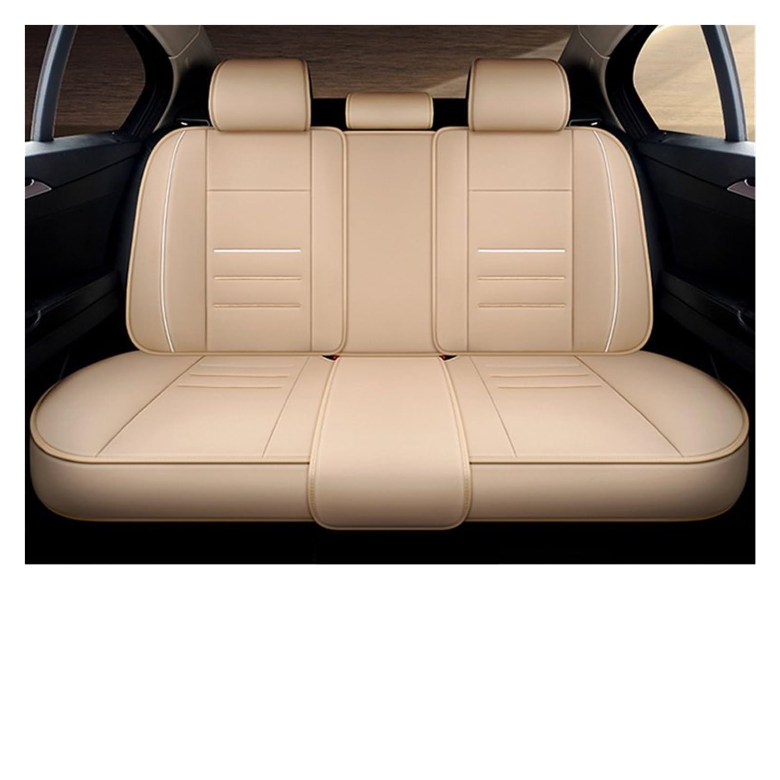 Autositzbezüge Für A3 8p Q5 A6 C6 A4 A5 Für Sportback B7 Für Avant 8v C7 A1 B9 Q3 Universelle Autositzbezüge Auto-Schonbezüge(Rear Seats-Beige) von CQRBNE