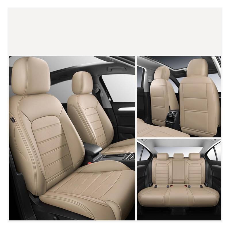 Autositzbezüge Für A4 B8 A3 8p Tt Mk2 A5 Für Sportback Q3 A6 C8 Q7 4l Q5 Q2 A1 Custom Leder Innen Auto Sitzbezüge Auto-Schonbezüge(5Pcs-Beige) von CQRBNE