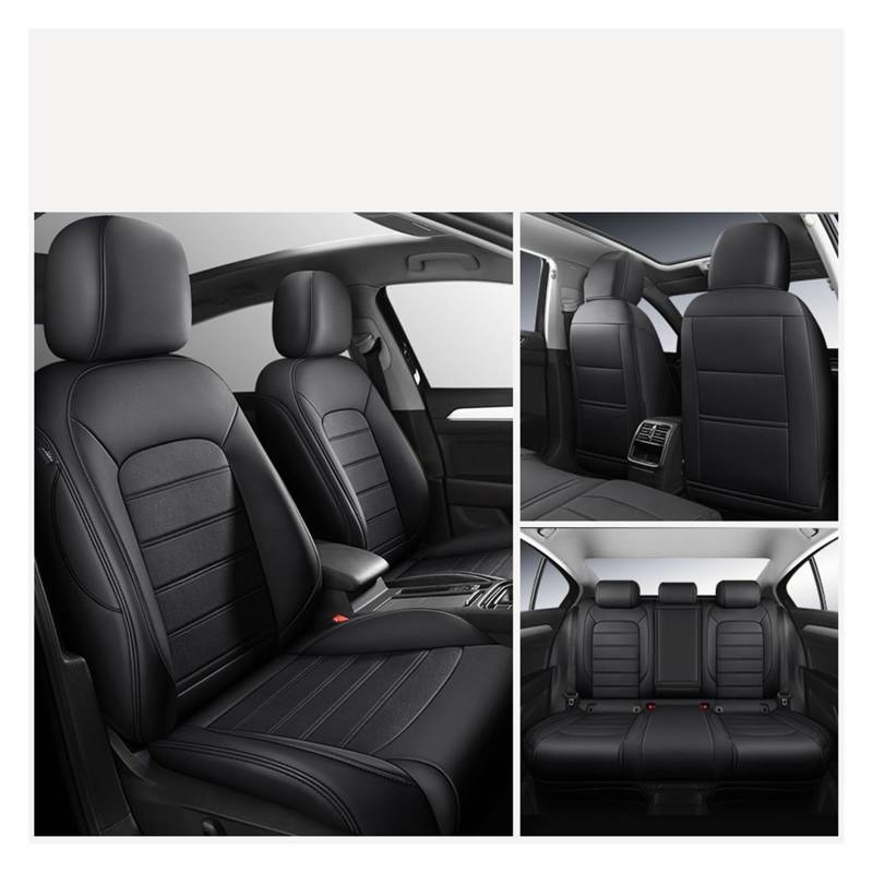 Autositzbezüge Für A4 B8 A3 8p Tt Mk2 A5 Für Sportback Q3 A6 C8 Q7 4l Q5 Q2 A1 Custom Leder Innen Auto Sitzbezüge Auto-Schonbezüge(5Pcs-Black) von CQRBNE