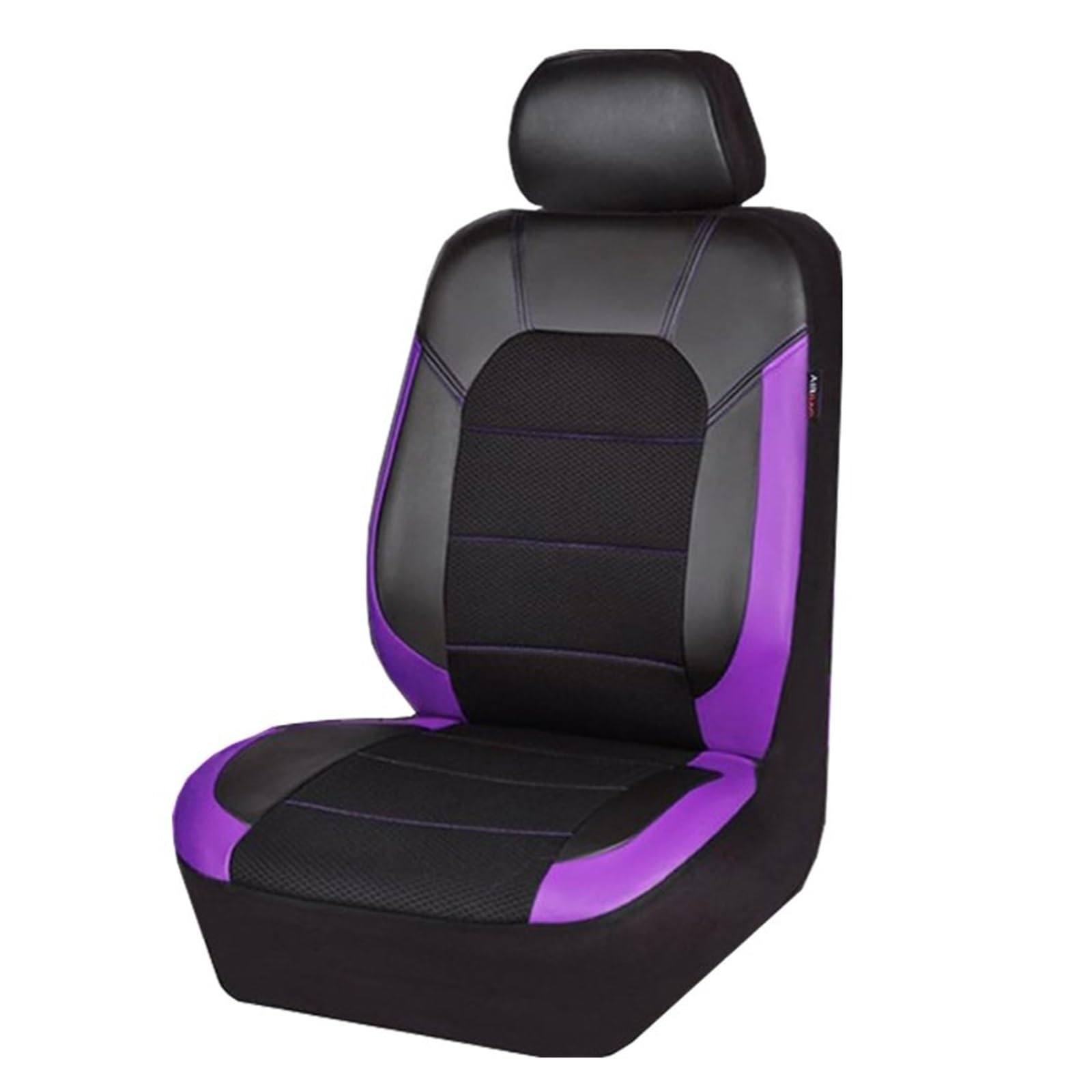 Autositzbezüge Für Captur Für Logan Für Kadjar Für Trafic Für Scenic Für Armlehne Alle Modelle Atmungsaktives Mesh-Gewebe Spleißen PU-Leder Auto-Schonbezüge(1 seat Black Purple) von CQRBNE