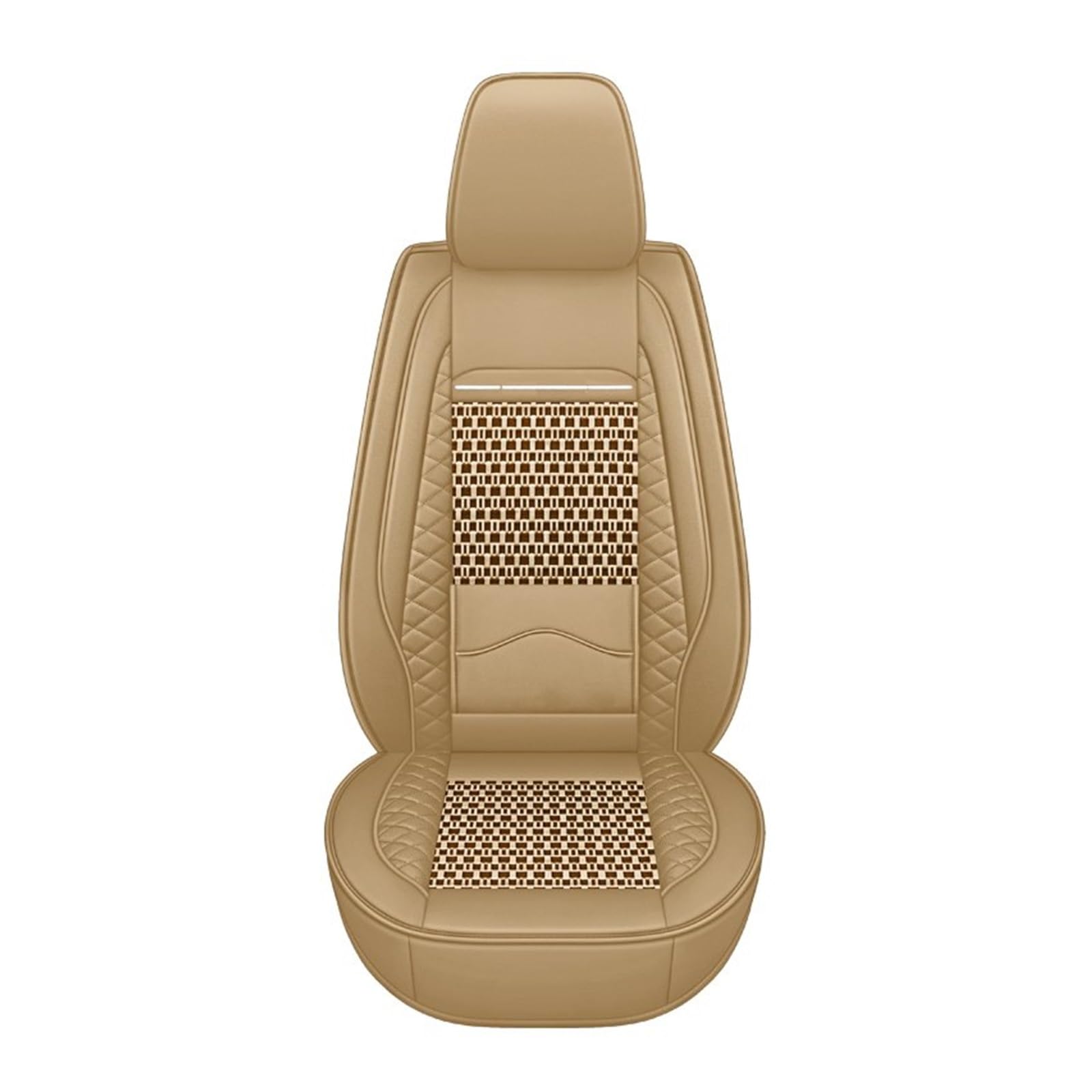 Autositzbezüge Für Citroen C5 C2 C3-XR C3 C4 C6 C8 DS3 DS5DS7 Eisseide Atmungsaktiver Auto-Ledersitzbezug Auto-Schonbezüge(Beige) von CQRBNE