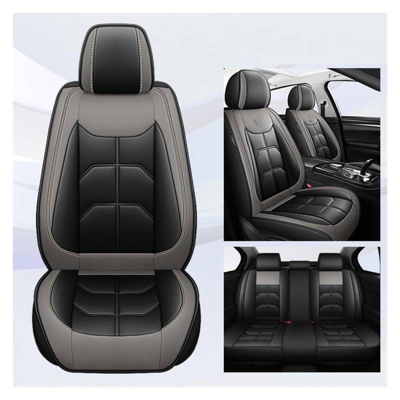 Autositzbezüge Für KIA Für Ceed Für Rio Für Carens Für Camival Für Ceed Für Picanto Für Tellurid Für Cerato Universal Auto Sitzbezug Auto-Schonbezüge(Black Grey 5 Seat) von CQRBNE