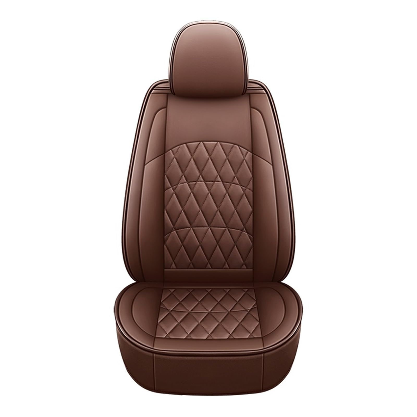 Autositzbezüge Für KIA Für Ceed Für Rio Für Carens Für Camival Für Picanto Für Cerato Für Cadenza K3 K5 K9 Pu Leder Universal Auto Sitz Abdeckung Auto-Schonbezüge(Coffee 1 Seat) von CQRBNE