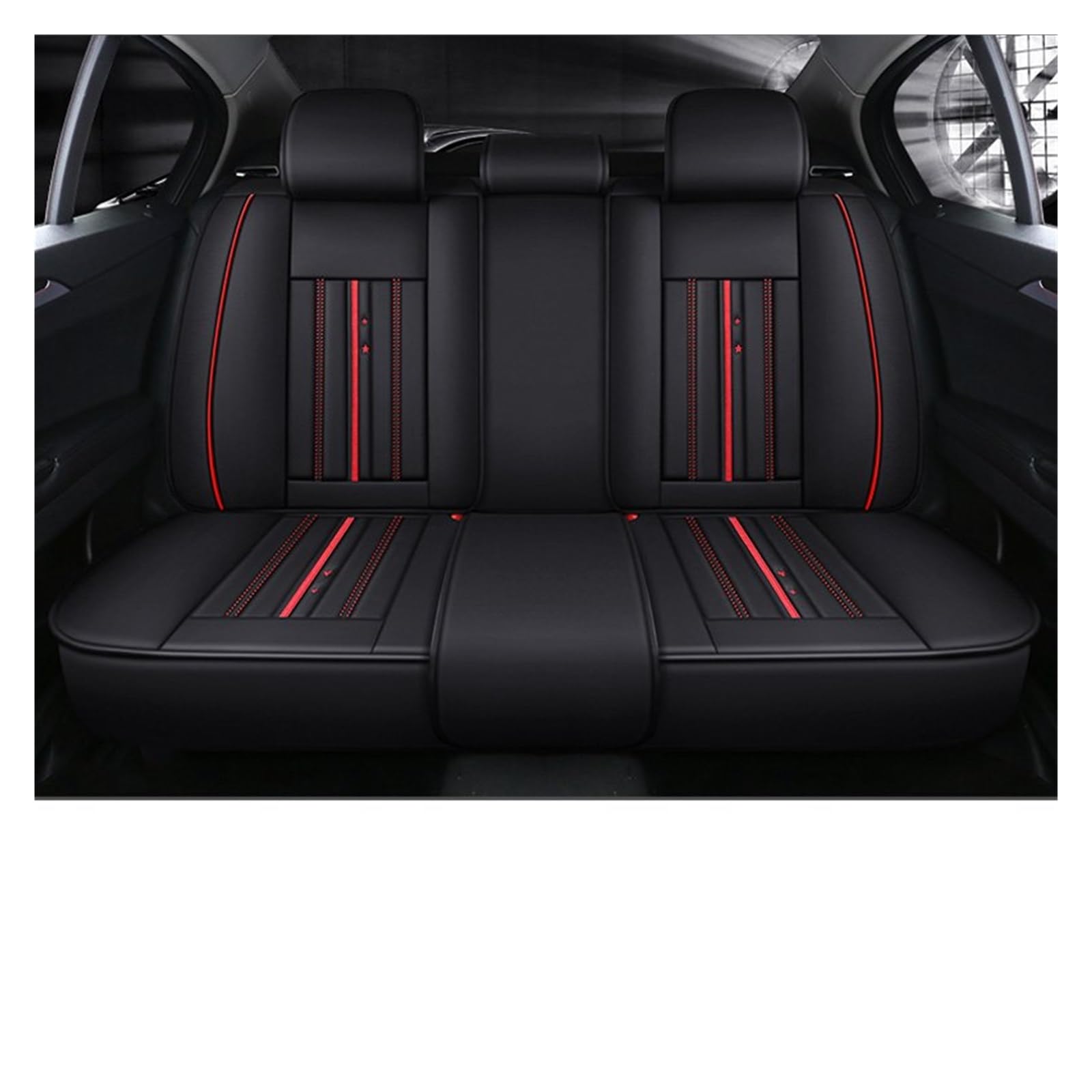 Autositzbezüge Für Mazda 3 Bk 6 Gg 6 Gh Cx3 6 Gj 626 Für Demio 323 Cx5 Cx7 Cx9 Cx8 Cx30 Mx5 Auto Sitzbezug Leder Universal Auto-Schonbezüge(Rear Seats-Red) von CQRBNE