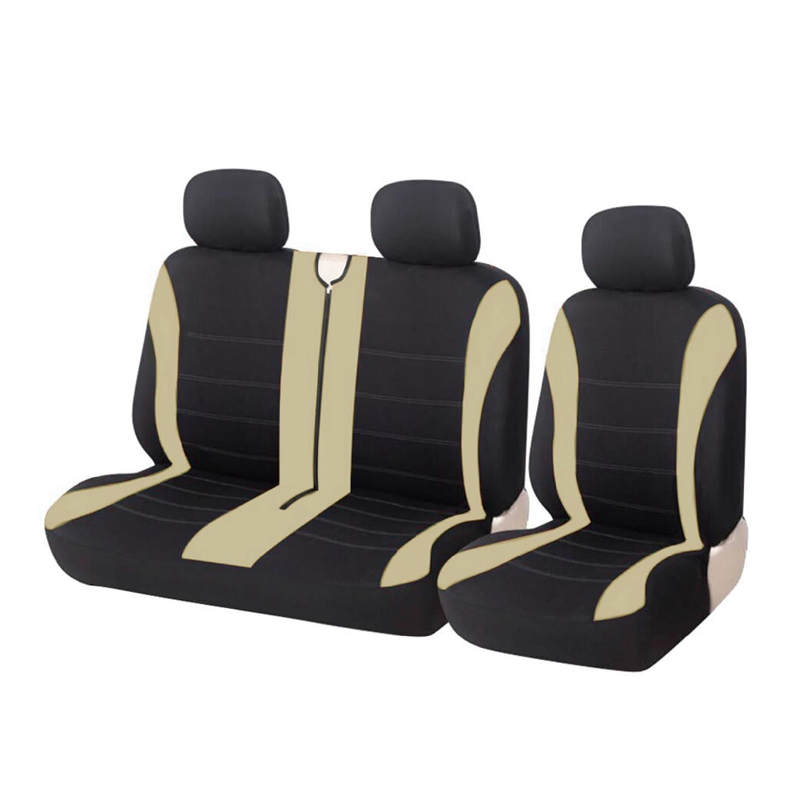 Autositzbezüge Für Peugeot 1+2 Heavy Duty Sitzbezüge Schwarz LKW/Van Universal Autositzbezüge, Auto-Schonbezüge(BEIGE a) von CQRBNE