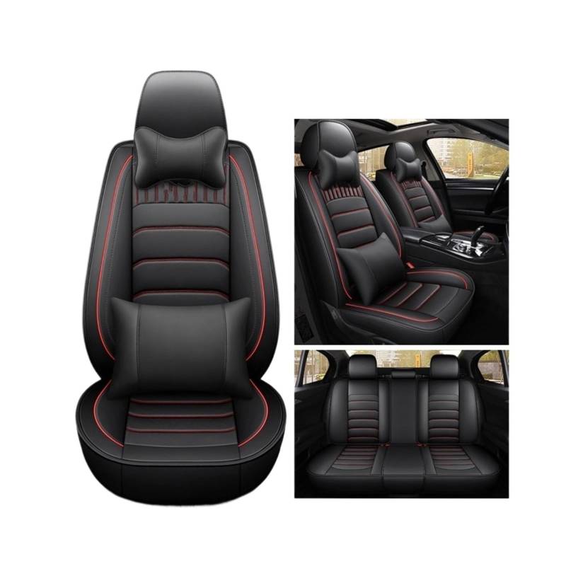 Autositzbezüge Für W213 E-KLASSE W210 W212 C207 C238 Cabrio S-Klasse R-Klasse CLA CLS Autositzbezüge Auto-Schonbezüge(Black red 5seats a) von CQRBNE