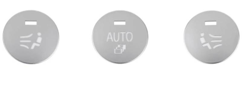 Autozubehör Innenraum Für 5 Series E60 E61 2008-2010 Auto Innen Klimaanlage Panel Schalter Taste Knopf Abdeckung Klima Control Knopf Kappe Ersatz Autozubehör Innenraum(Silber) von CQRBNE