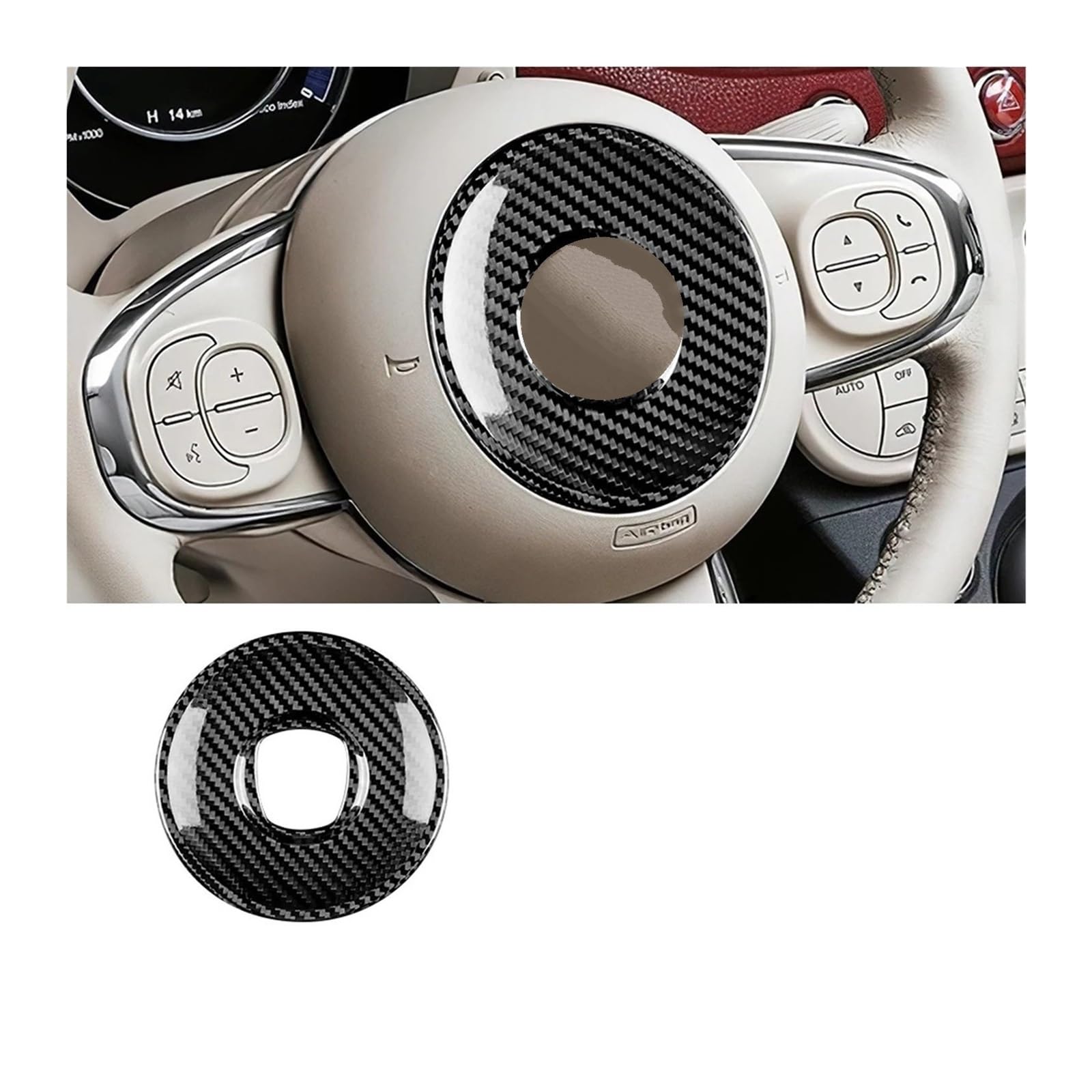 Autozubehör Innenraum Für Fiat 500 Für Abarth 595 695 2008-2014 2015 2016 2017 2018 2019 2020 2021 2022 2023 Autoinnenraum Autozubehör Innenraum(Center BK) von CQRBNE