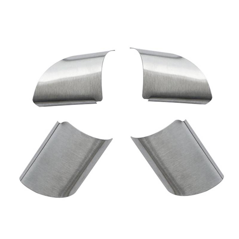 Autozubehör Innenraum Für Ford Für Focus 2 MK2 2005-2011 Edelstahl Auto Lenkrad Dekoration Abdeckung Trim Aufkleber Zubehör 4pcs Autozubehör Innenraum(Silber) von CQRBNE