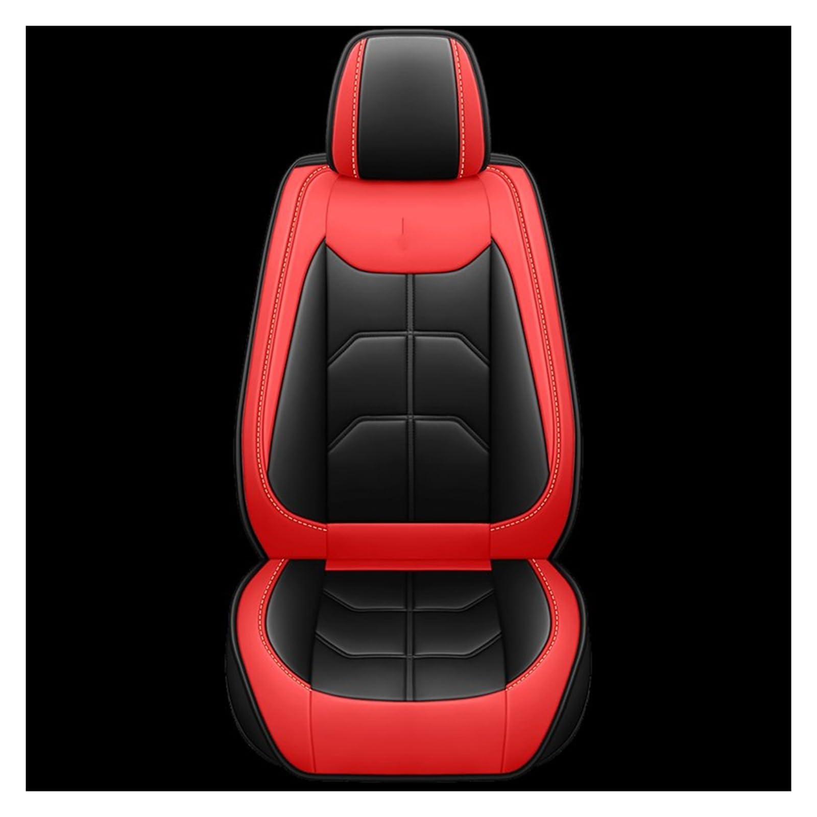 CQRBNE Autositzbezüge 1 Stück Für 1 Serie Alle Automodelle E81 E82 E87 E88 F20 F21 F52 F40 Universal PU Leder Autositzbezug Auto-Schonbezüge(Black Red) von CQRBNE