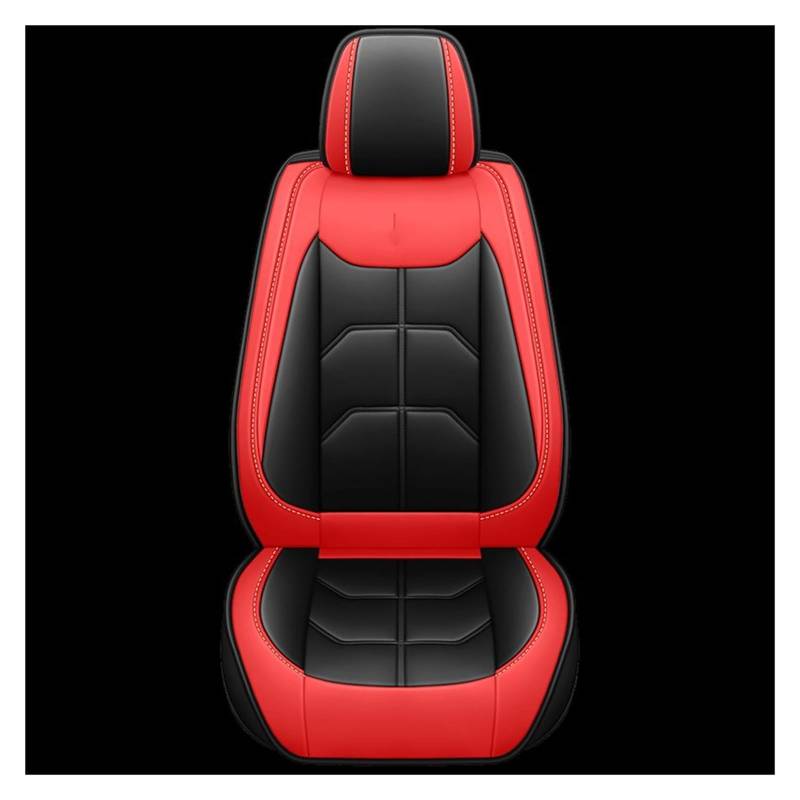 CQRBNE Autositzbezüge 1 Stück Für 1 Serie Alle Automodelle E81 E82 E87 E88 F20 F21 F52 F40 Universal PU Leder Autositzbezug Auto-Schonbezüge(Black Red) von CQRBNE