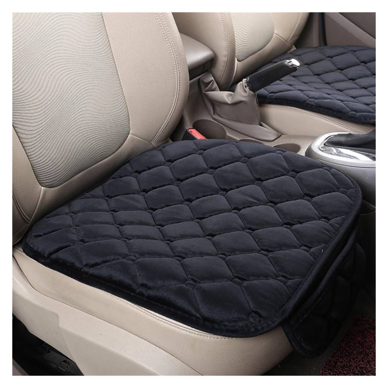 CQRBNE Autositzbezüge Auto Sitz Abdeckung Winter Warme Plüsch Sitzkissen Anti-Slip Universal Vorne Hinten Sitz Pad Für Fahrzeug Auto Auto Auto Seat Protector Auto-Schonbezüge(1 Black pad) von CQRBNE