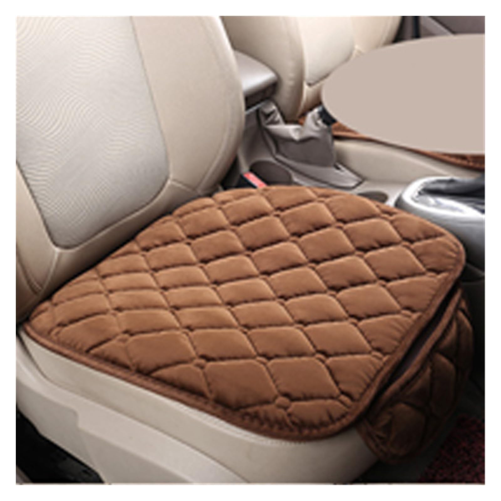 CQRBNE Autositzbezüge Auto Sitz Abdeckung Winter Warme Plüsch Sitzkissen Anti-Slip Universal Vorne Hinten Sitz Pad Für Fahrzeug Auto Auto Auto Seat Protector Auto-Schonbezüge(1 Coffee pad) von CQRBNE