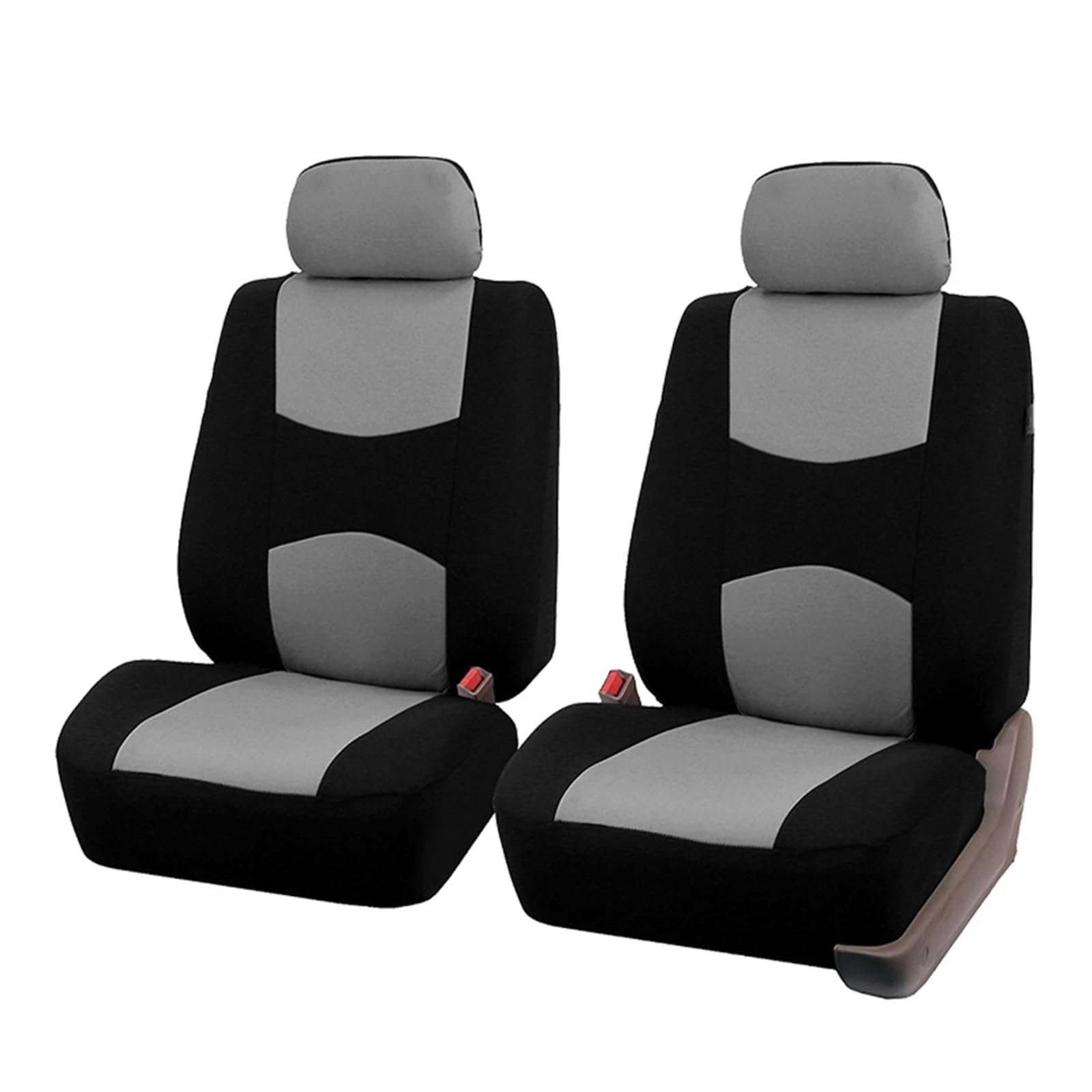 CQRBNE Autositzbezüge Autositzbezüge Universelles Polyester-Autositzbezug-Set Passend Für Die Meisten Autos SUVs Vans Autositzschutz Aus Einfarbigem Stoff Auto-Schonbezüge(Gray Front 2pc) von CQRBNE