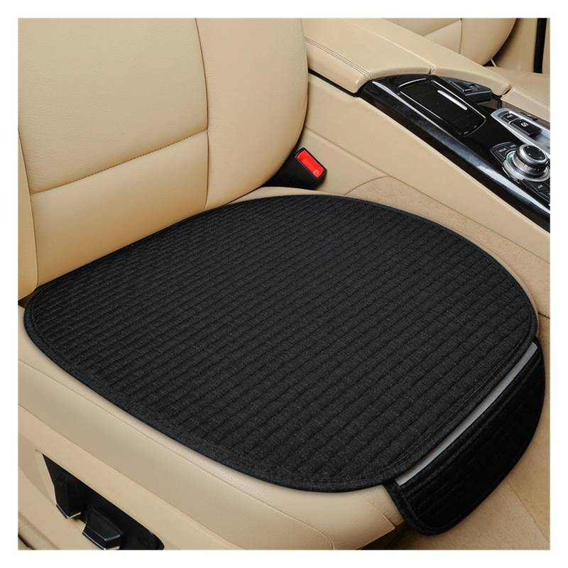 CQRBNE Autositzbezüge Autositzbezug Vorne/hinten/komplettes Set, Wählen Sie Autositzschutzkissen, Leinenstoff, Universalgröße, rutschfest Auto-Schonbezüge(1 Black pad) von CQRBNE