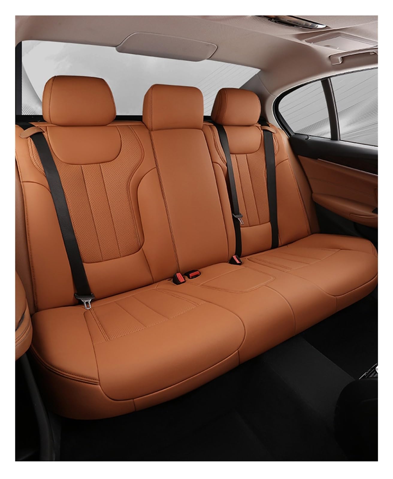 CQRBNE Autositzbezüge Für 3er E90 F30 E36 E46 E92 Innenteile 2005 2006 2007 2008 2011 Autositzbezüge Aus Leder Auto-Schonbezüge(Rear Seats a) von CQRBNE